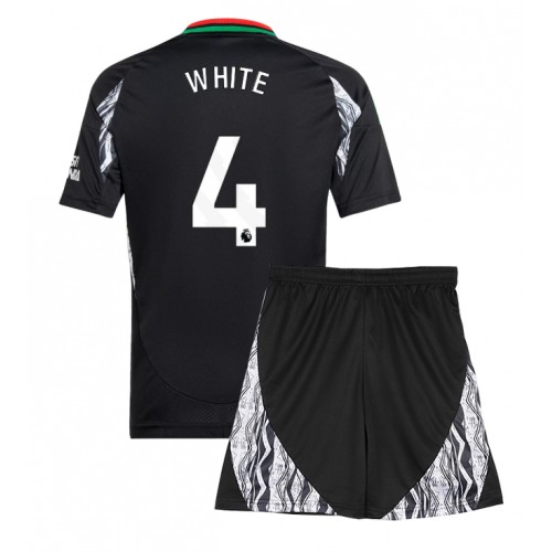 Fotbalové Dres Arsenal Ben White #4 Dětské Venkovní 2024-25 Krátký Rukáv (+ trenýrky)